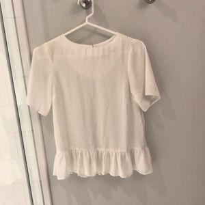 Asos white ruffle shirt